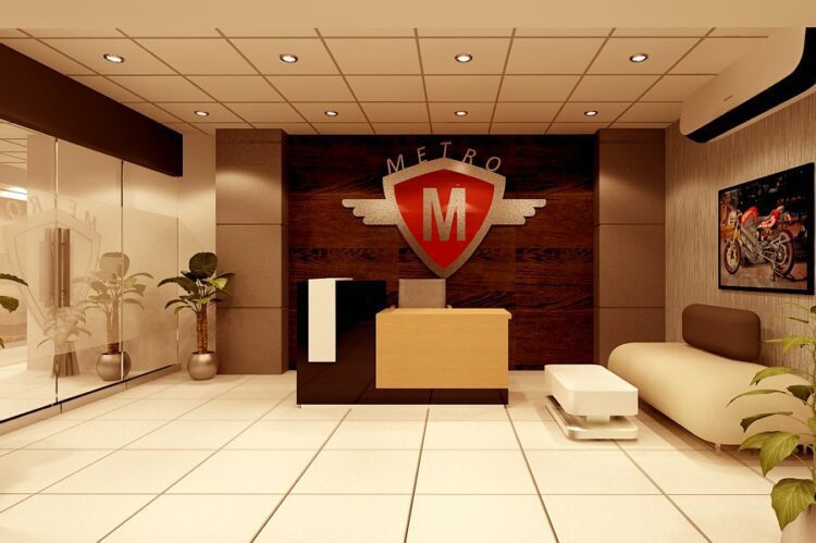 METRO MOTOR BIKE’S HEAD OFFICE INTERIOR DESIGN - RENOVATION LAHORE Architect Layout Interior design renovation Winds International (1)